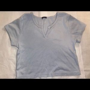 Light blue brandy Melville baby tee shirt. One size fits size S or XS